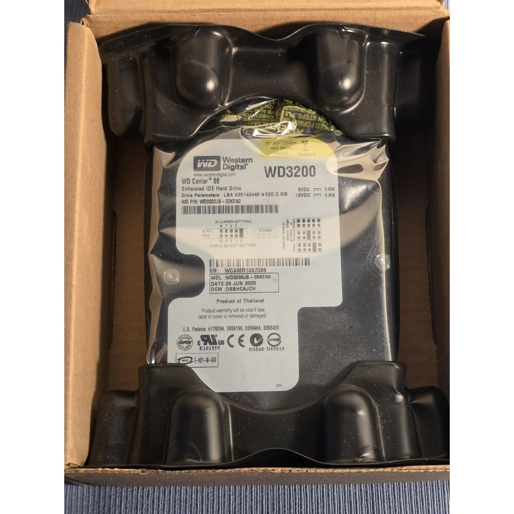 Western Digital Cavier SE WD3200JB-00KFA0 320GB IDE 3.5″ HDD Hard Drive RARE*